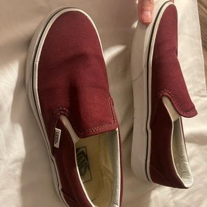Burgundy vans size 6.5